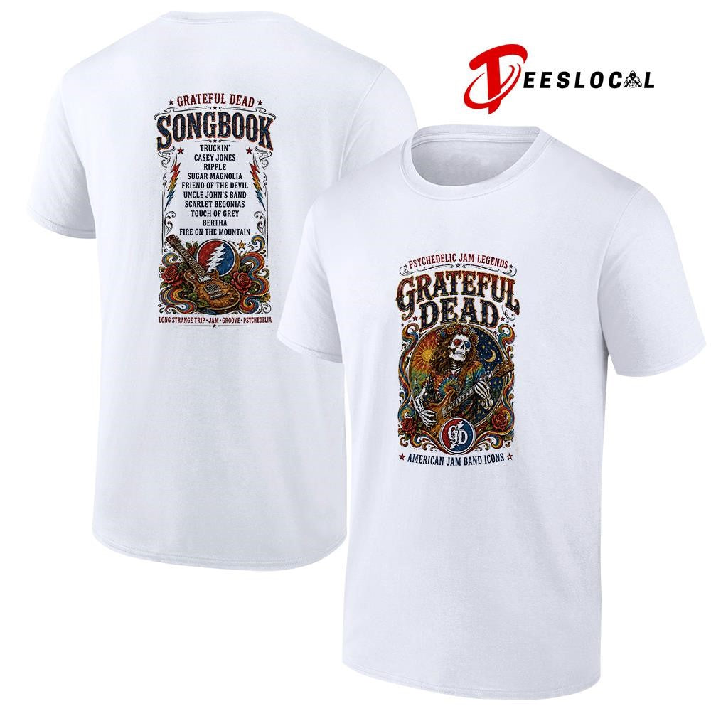 Psychedelic Jam legends Grateful Dead Americon Jam band icons skeleton shirt