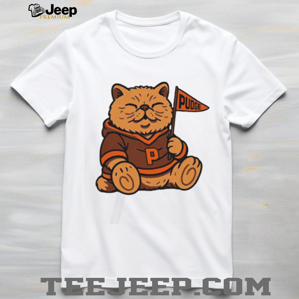 Pudge The Cat Wearing P Letter Hoodie Fan Art T Shirt