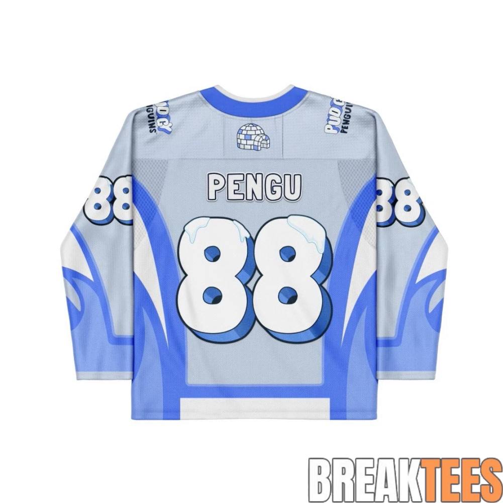 Pudgy Penguins Blue Hockey Jersey