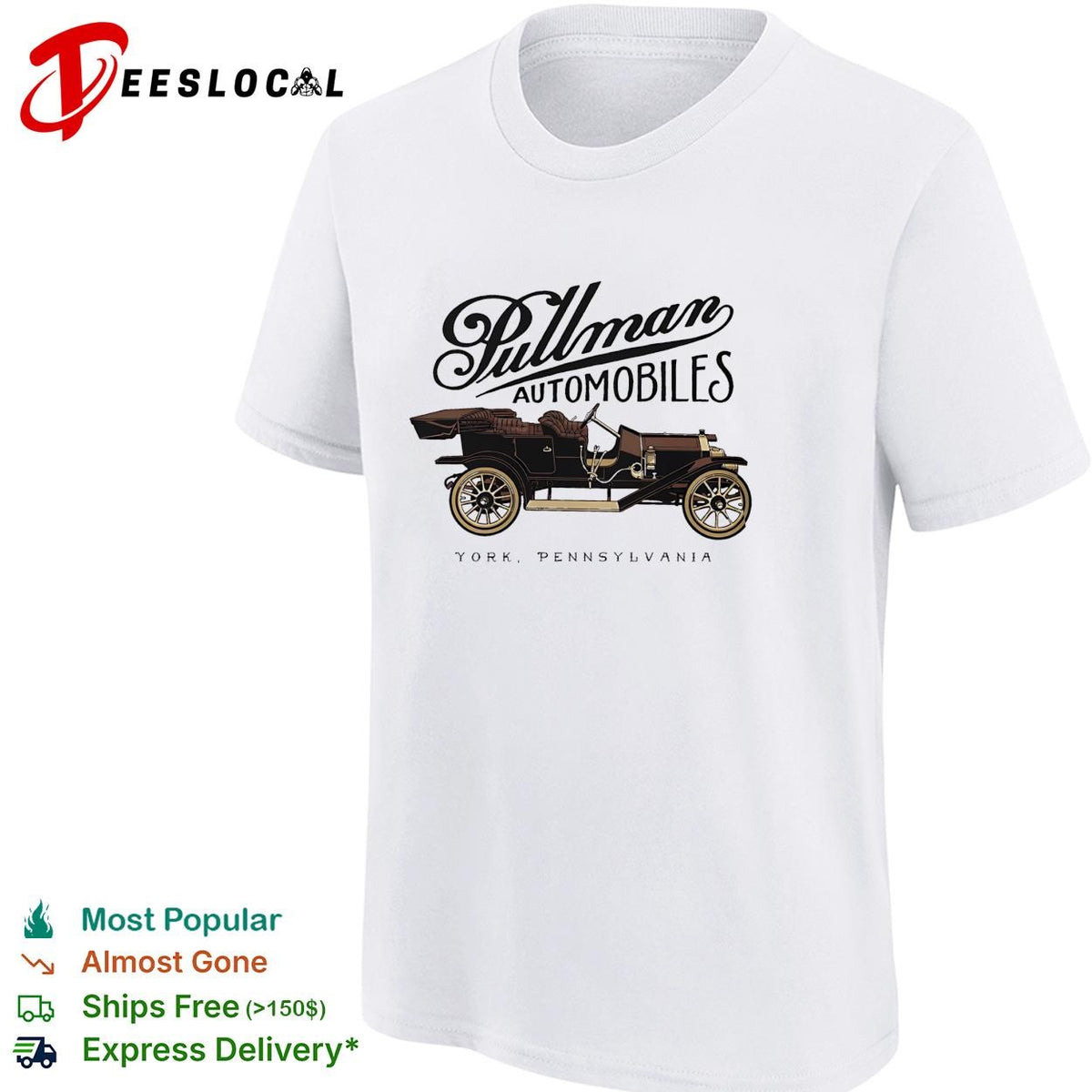 Pullman automobiles vintage car badge shirt