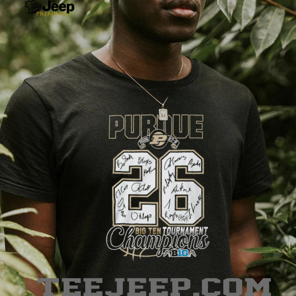 Purdue Boilermakers 2026 Big Ten Tournament Champions Signatures T shirt