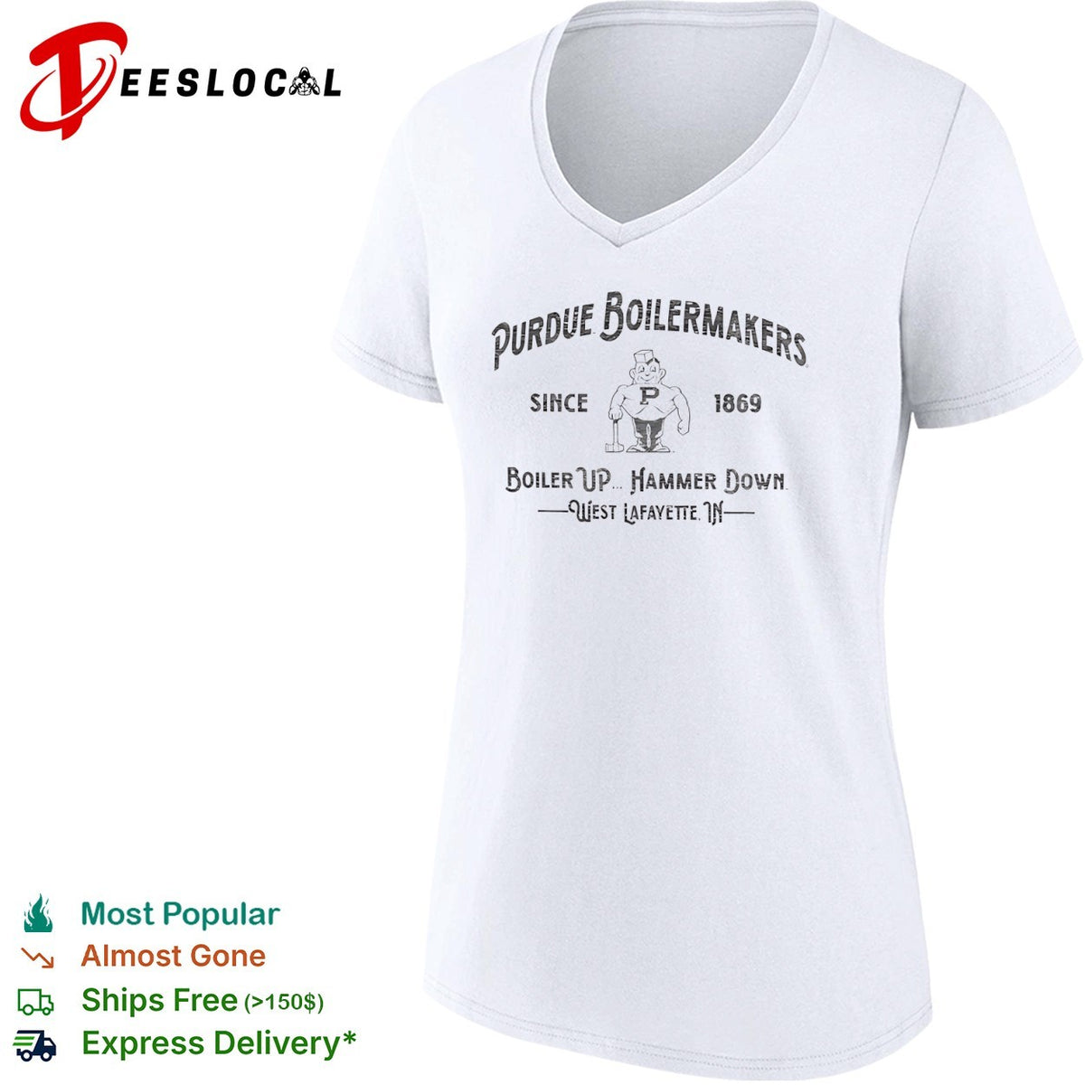 Purdue Boilermakers Since 1869 Boiler Up Hammer Down West Lafayette IN shirt