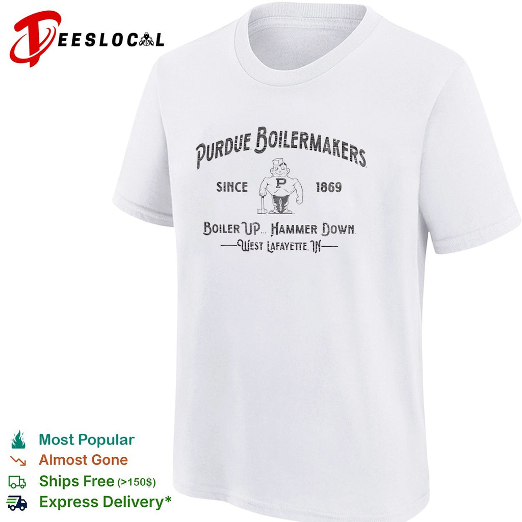 Purdue Boilermakers Since 1869 Boiler Up Hammer Down West Lafayette IN shirt