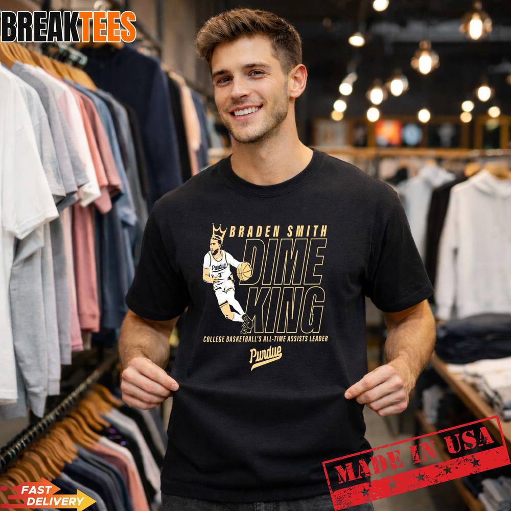 Purdue Braden Smith Dime King College Basketball’s All-Time Assists Record Shirt