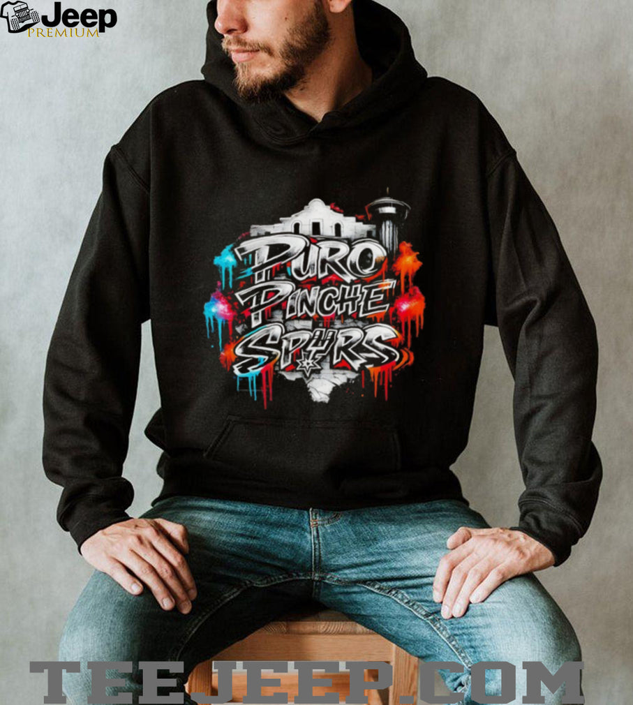 Puro Pinche Spurs Graffiti Alamo City Basketball Fan T Shirt