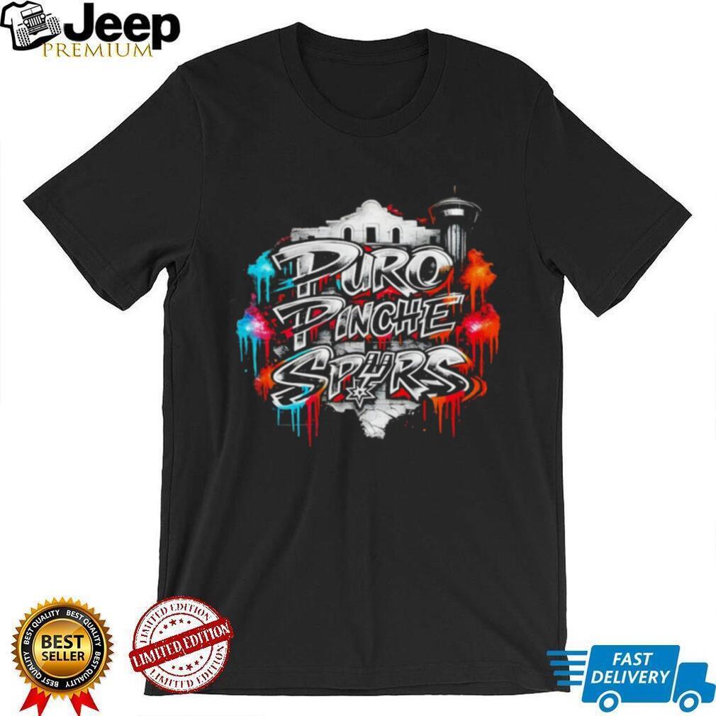 Puro Pinche Spurs Graffiti Alamo City Basketball Fan T Shirt