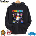 Purride cats in space rainbow shirt
