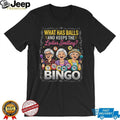 Funny Bingo Balls Ladies Smiling Graphic T Shirt for Senior Women