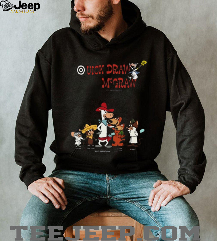 Quick Draw McGraw Western Cartoon Cast Retro T Shirt