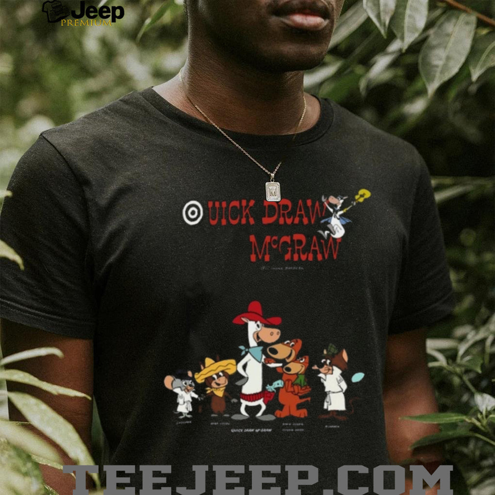 Quick Draw McGraw Western Cartoon Cast Retro T Shirt