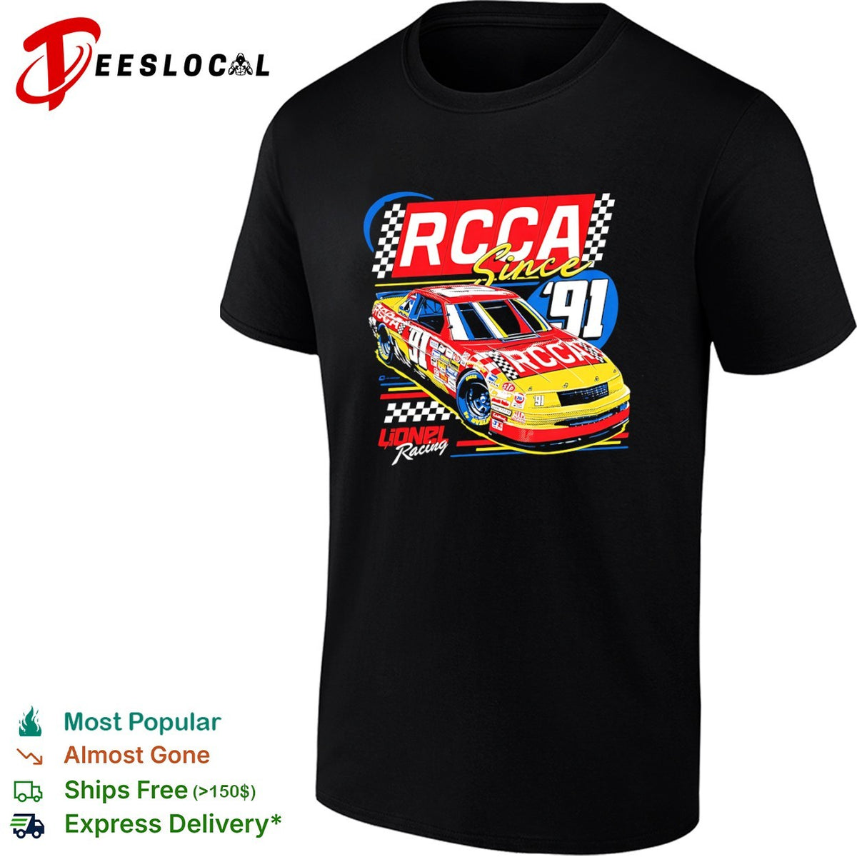 RCCA Lionel Racing since 91 race car shirt