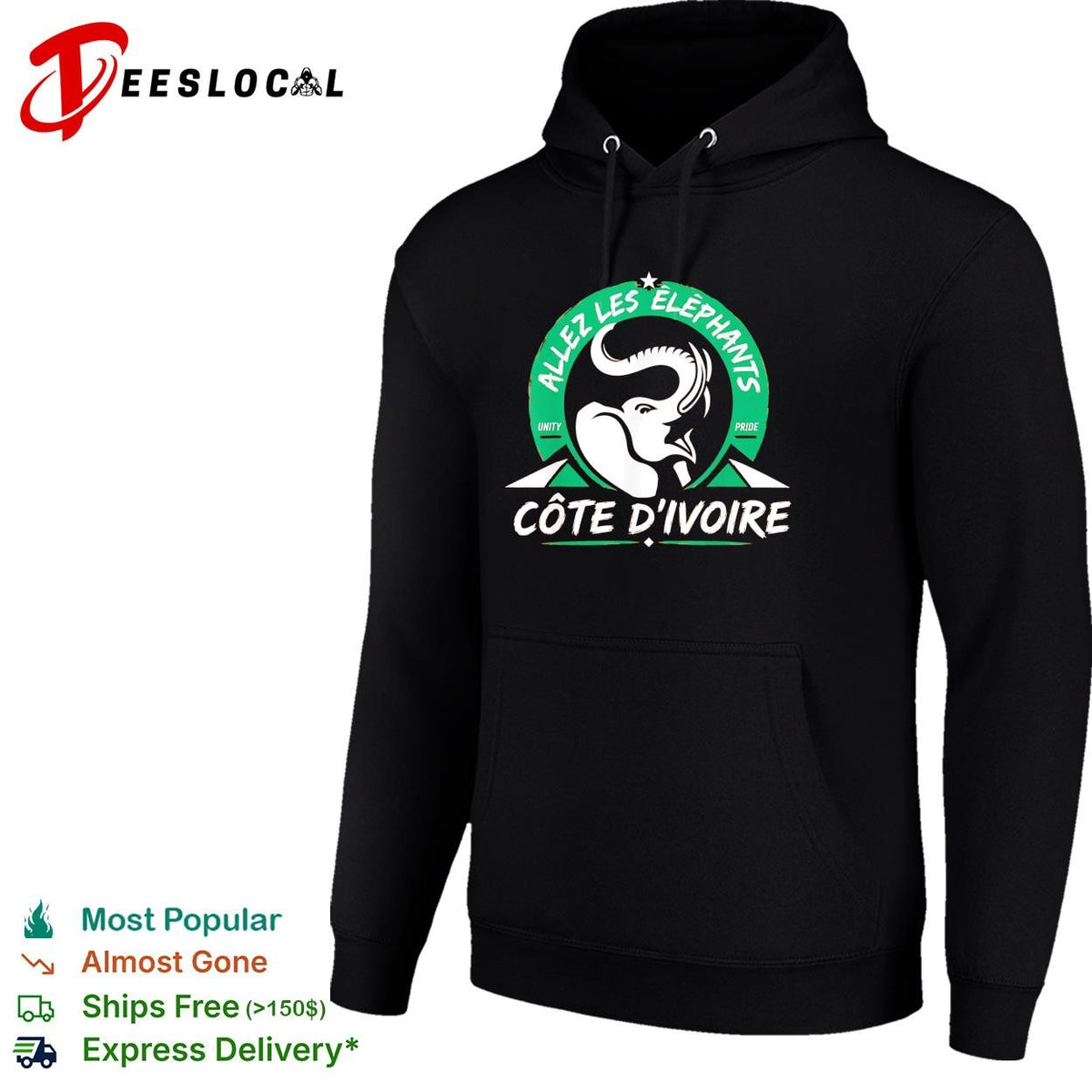 Allez les Elephants Cote d’Ivoire elephant crest badge shirt