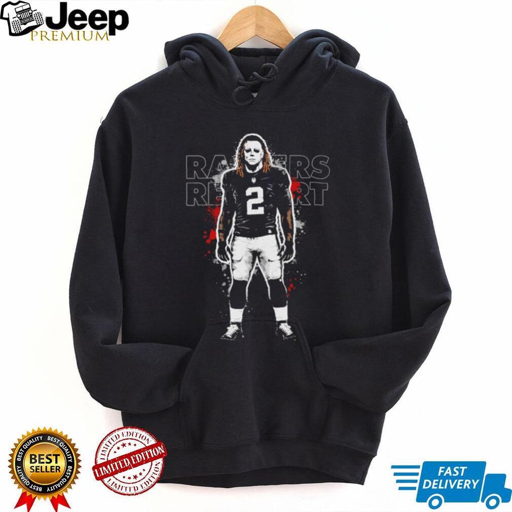 Raiders Report Michael Myers Mask Football Jersey Mashup T Shirt