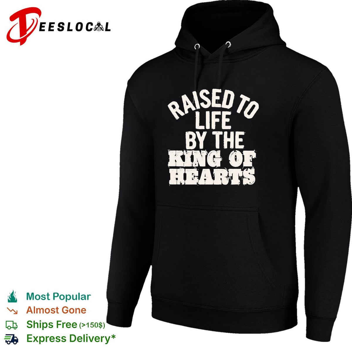 Raised to life by the king of hearts religious christian faith shirt