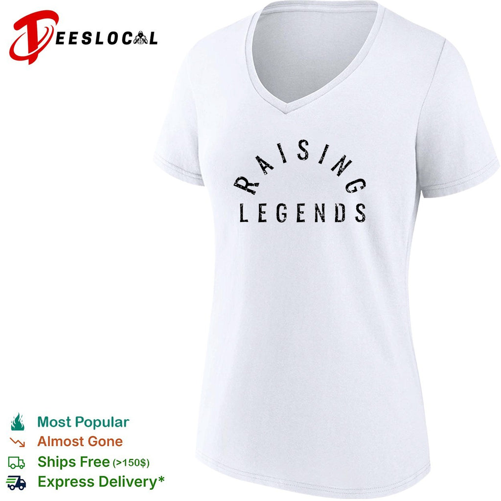 Raising Legends text print parenting quotes motivational family lifestyle shirt