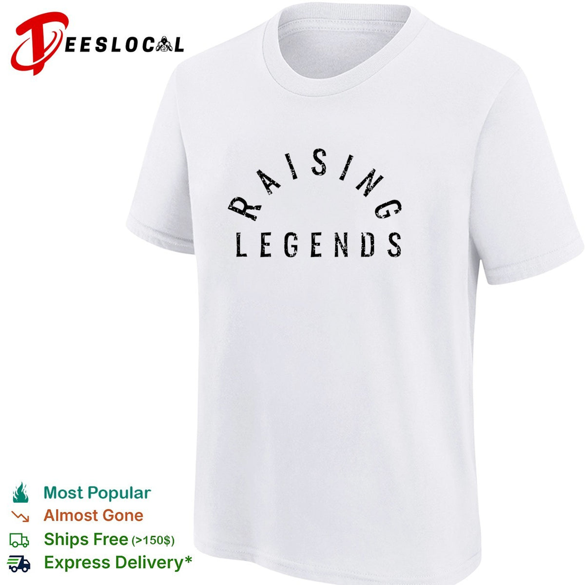 Raising Legends text print parenting quotes motivational family lifestyle shirt