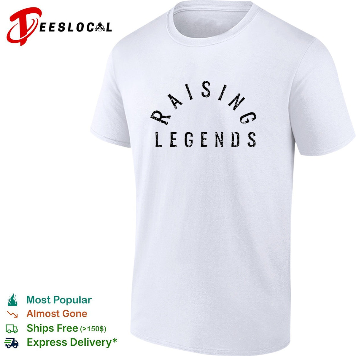 Raising Legends text print parenting quotes motivational family lifestyle shirt
