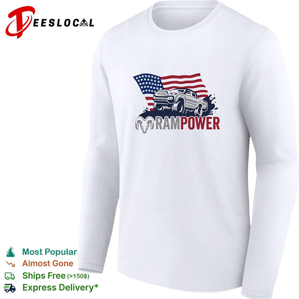 Ram Power Toyota Tacoma American flag shirt