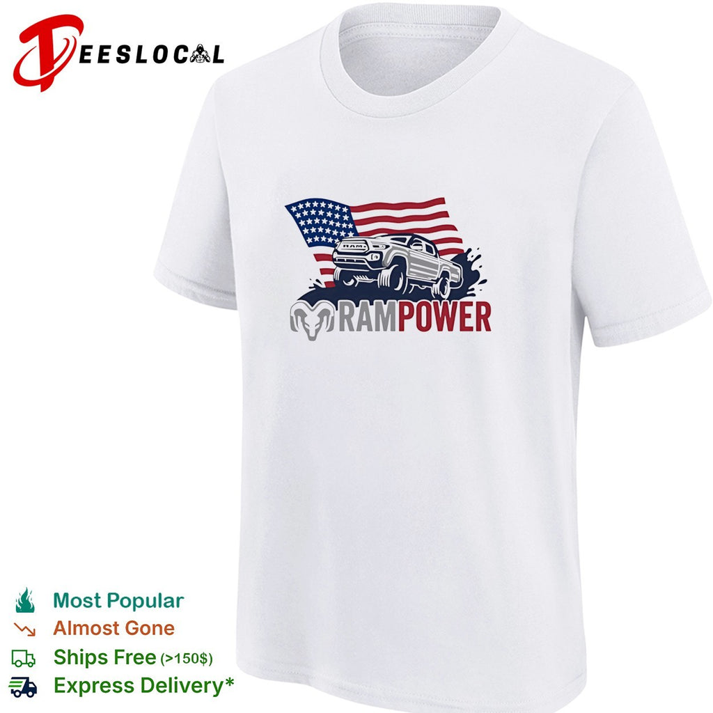 Ram Power Toyota Tacoma American flag shirt