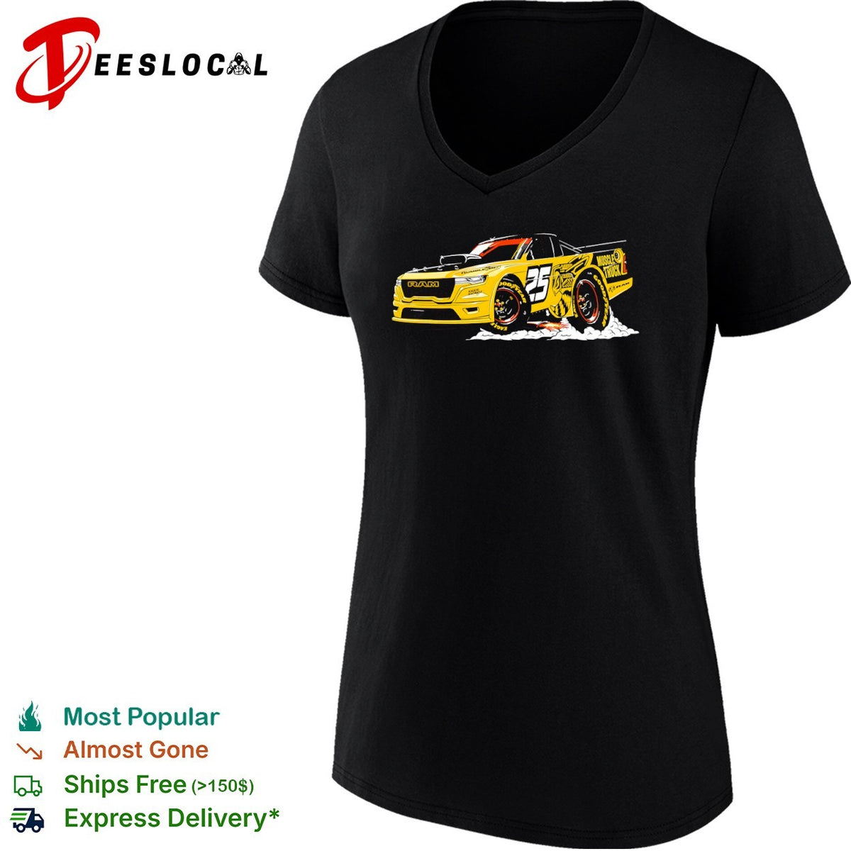 Ram Rumble Bee 25 Kauling Racing Muscle Truck Goodyear NASCAR Sports Racing shirt