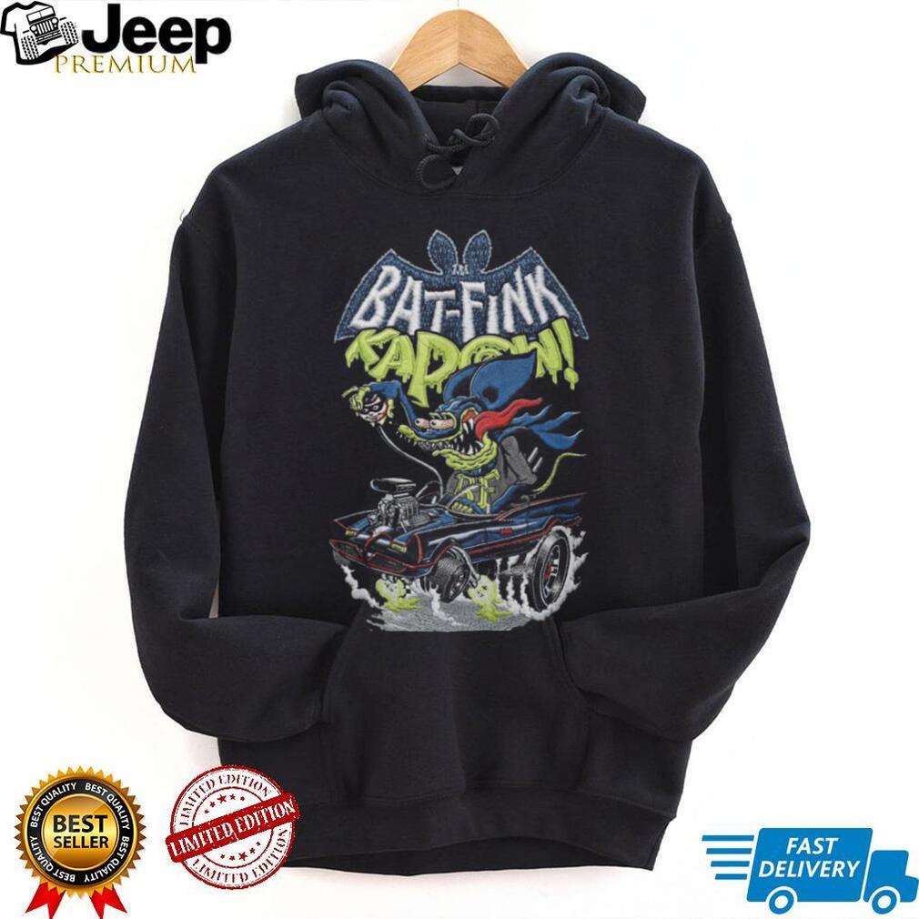 Rat Fink Style Bat Fink Kpow Custom Car Cartoon T Shirt