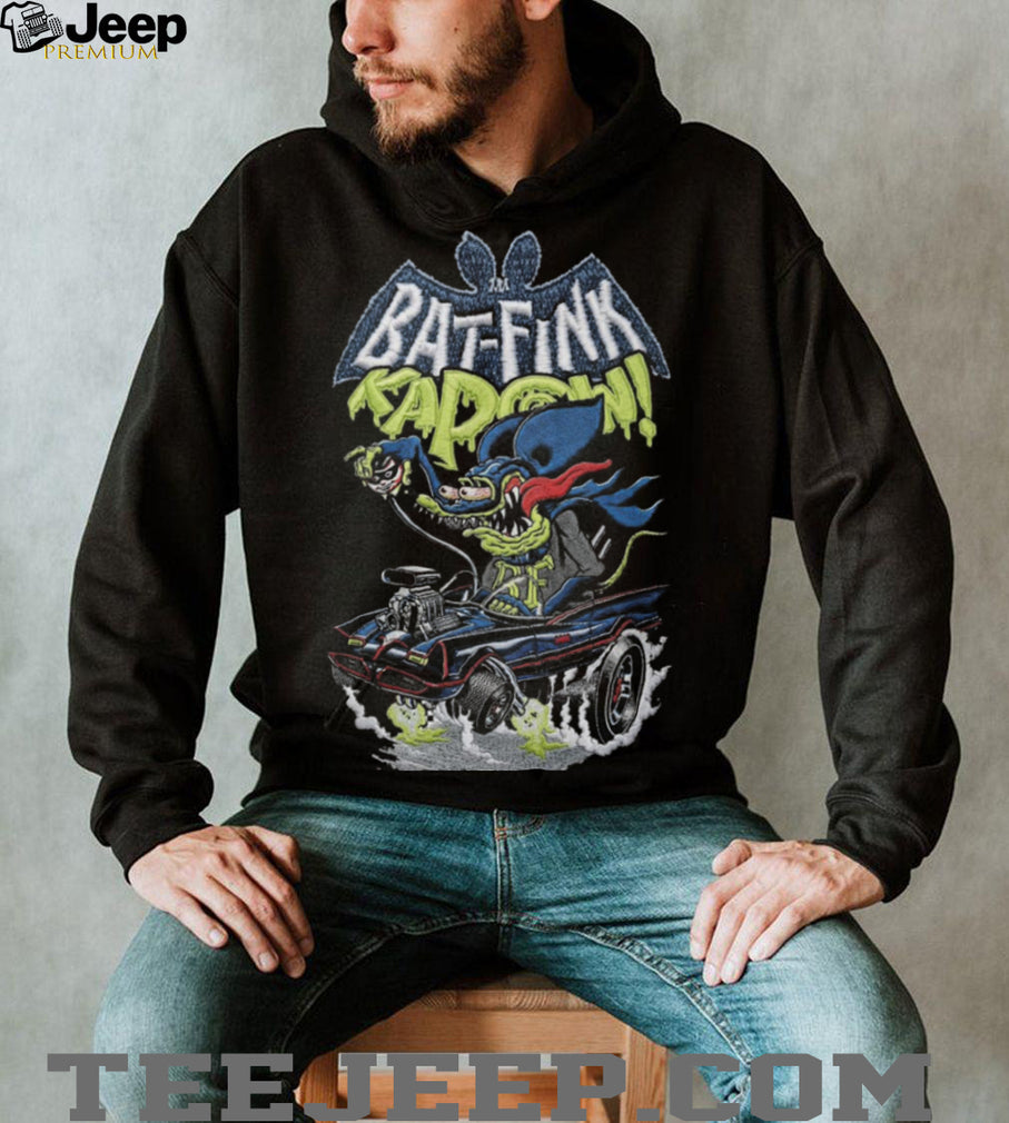 Rat Fink Style Bat Fink Kpow Custom Car Cartoon T Shirt