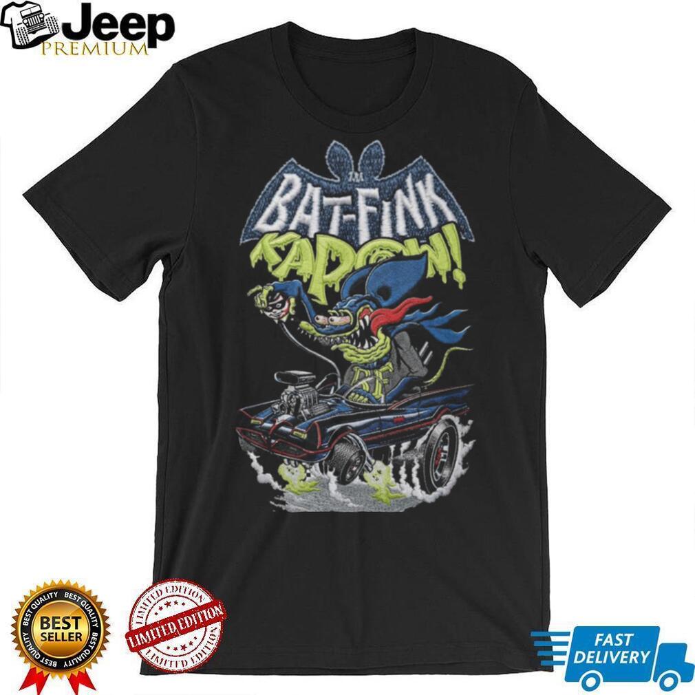 Rat Fink Style Bat Fink Kpow Custom Car Cartoon T Shirt