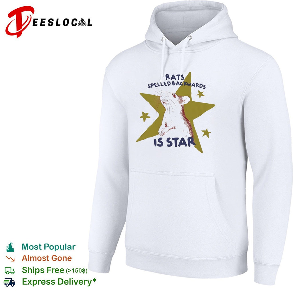 Rats spelled backwards is star rodent star funny wordplay pun nature art shirt