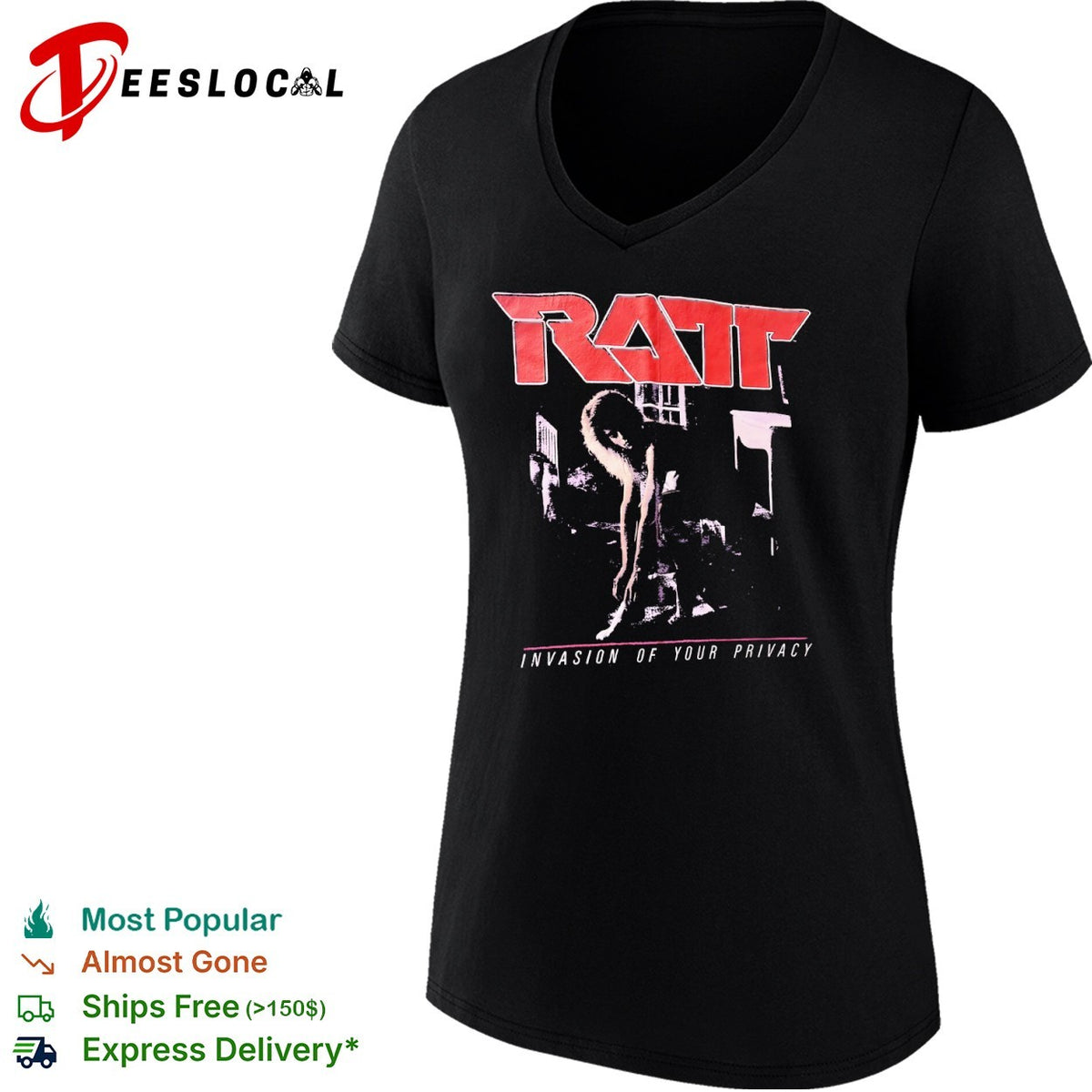 Ratt Invasion of Your Privacy band music album shirt
