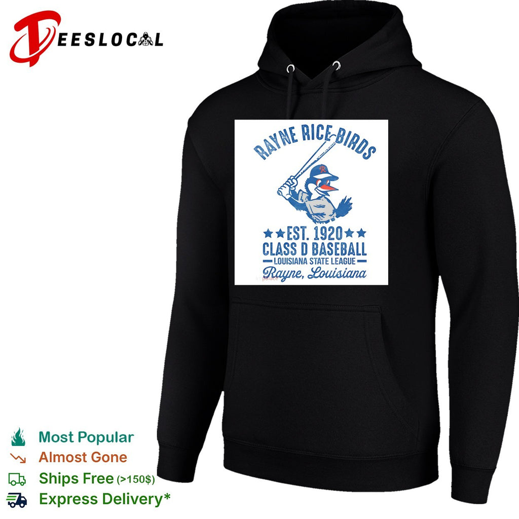 Rayne Rice-Birds est 1920 Class D Baseball Louisiana State League bird mascot vintage art shirt