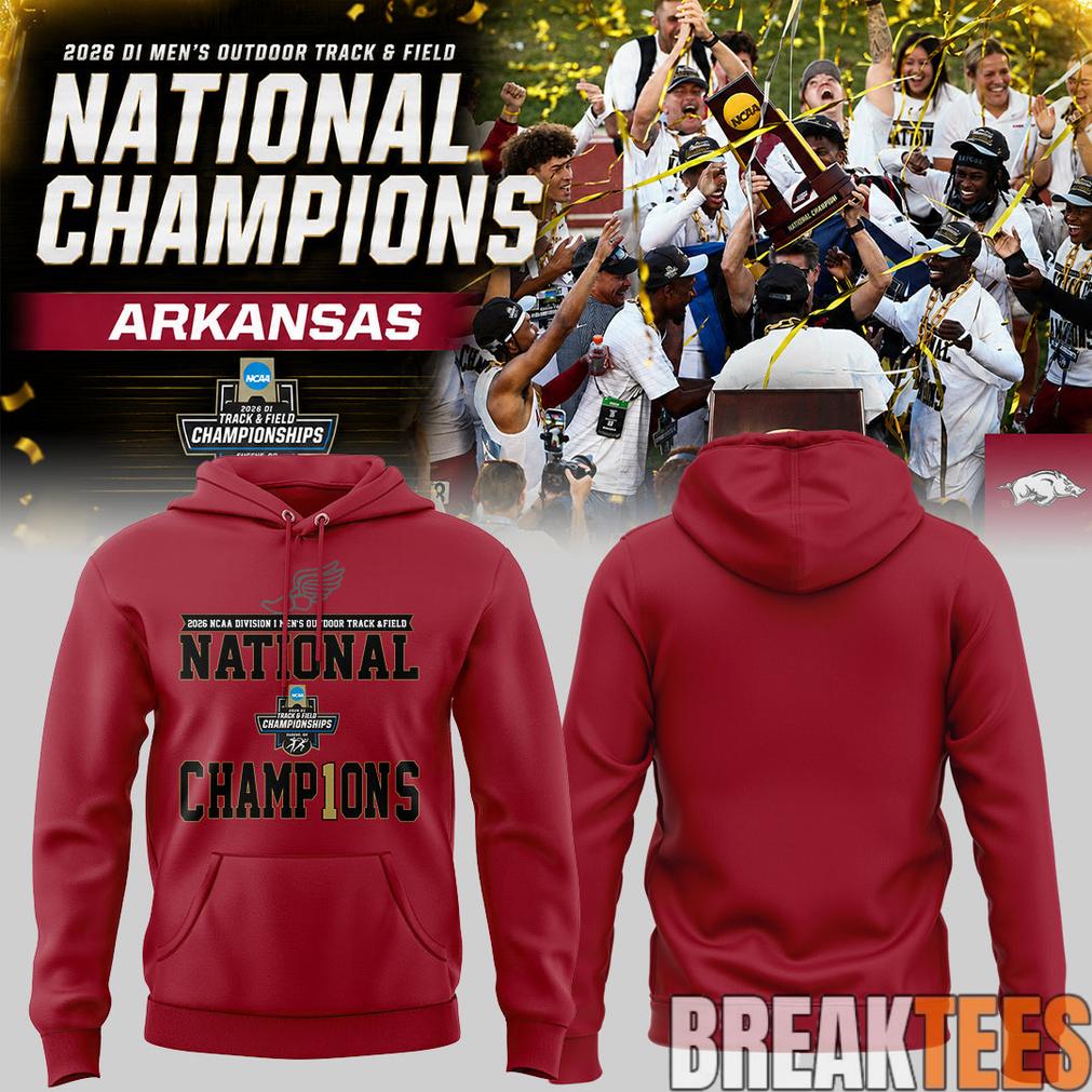 Razorbacks 2026 D1 Men’s Outdoor Track&Field National Champions Hoodie