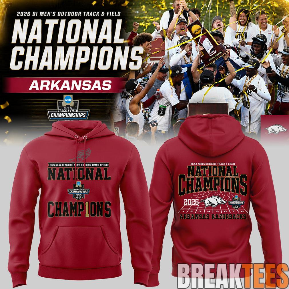 Razorbacks 2026 D1 Men’s Outdoor Track&Field National Champions Hoodie