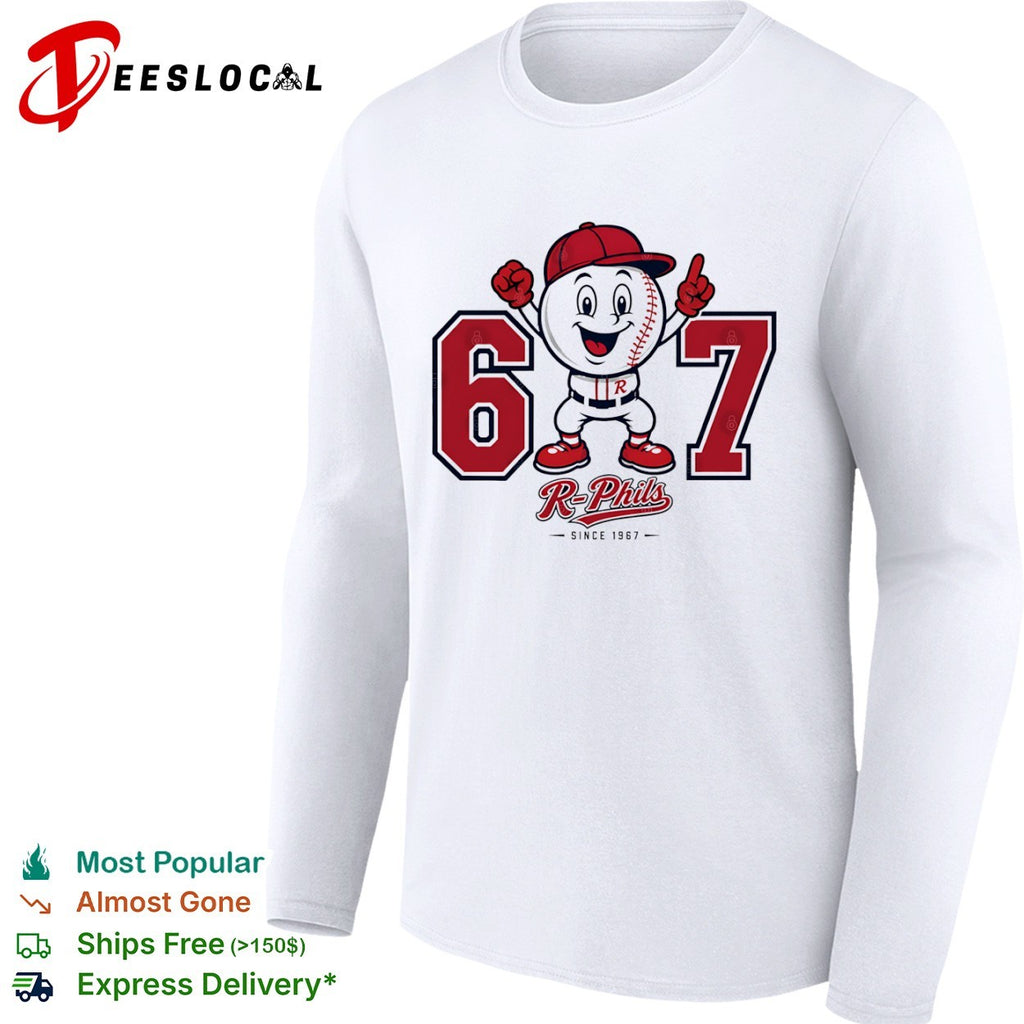 Reading Phillies 67 Since 1967 R Phils Baseball Shirt