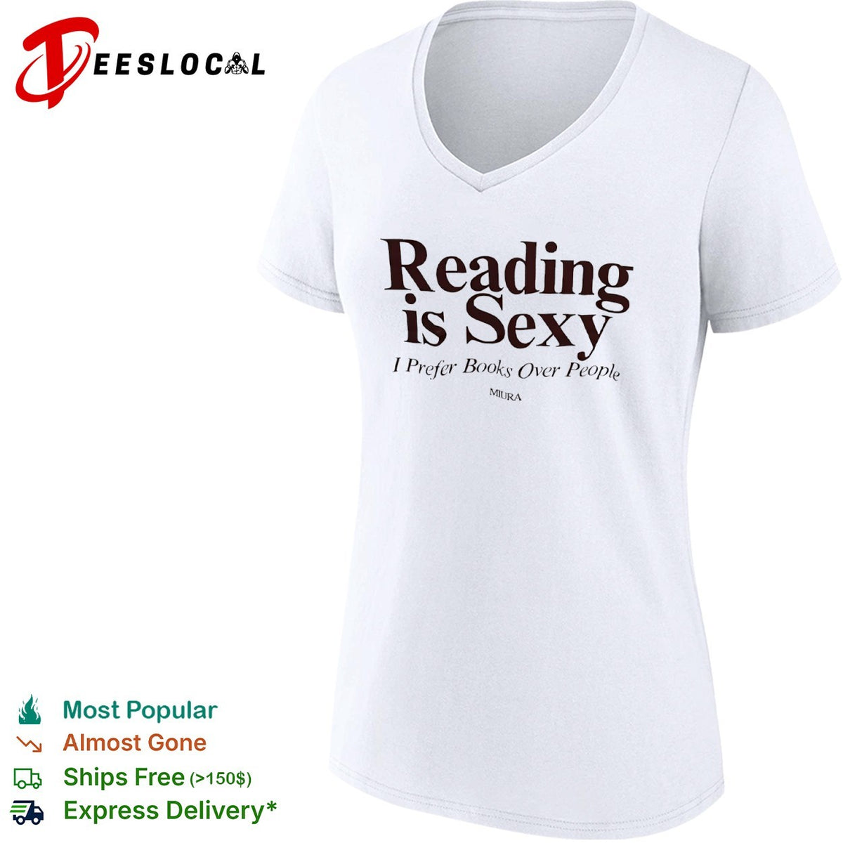 Reading is sexy I prefer books over people Miura shirt