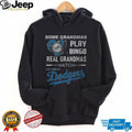 Real Grandmas Watch Los Angeles Dodgers Baseball Grey T Shirt
