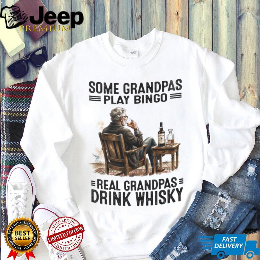 Real Grandpas Drink Whisky Bingo Alternative Vintage Shirt
