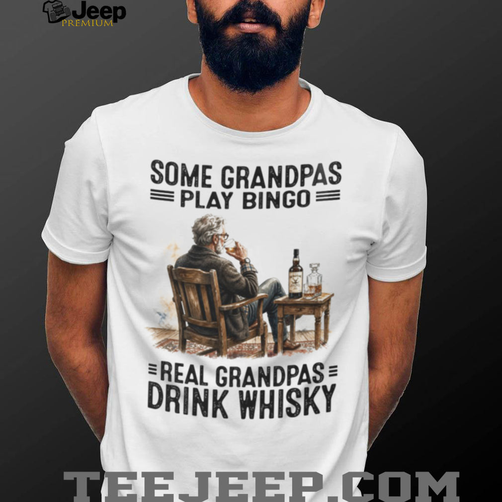 Real Grandpas Drink Whisky Bingo Alternative Vintage Shirt
