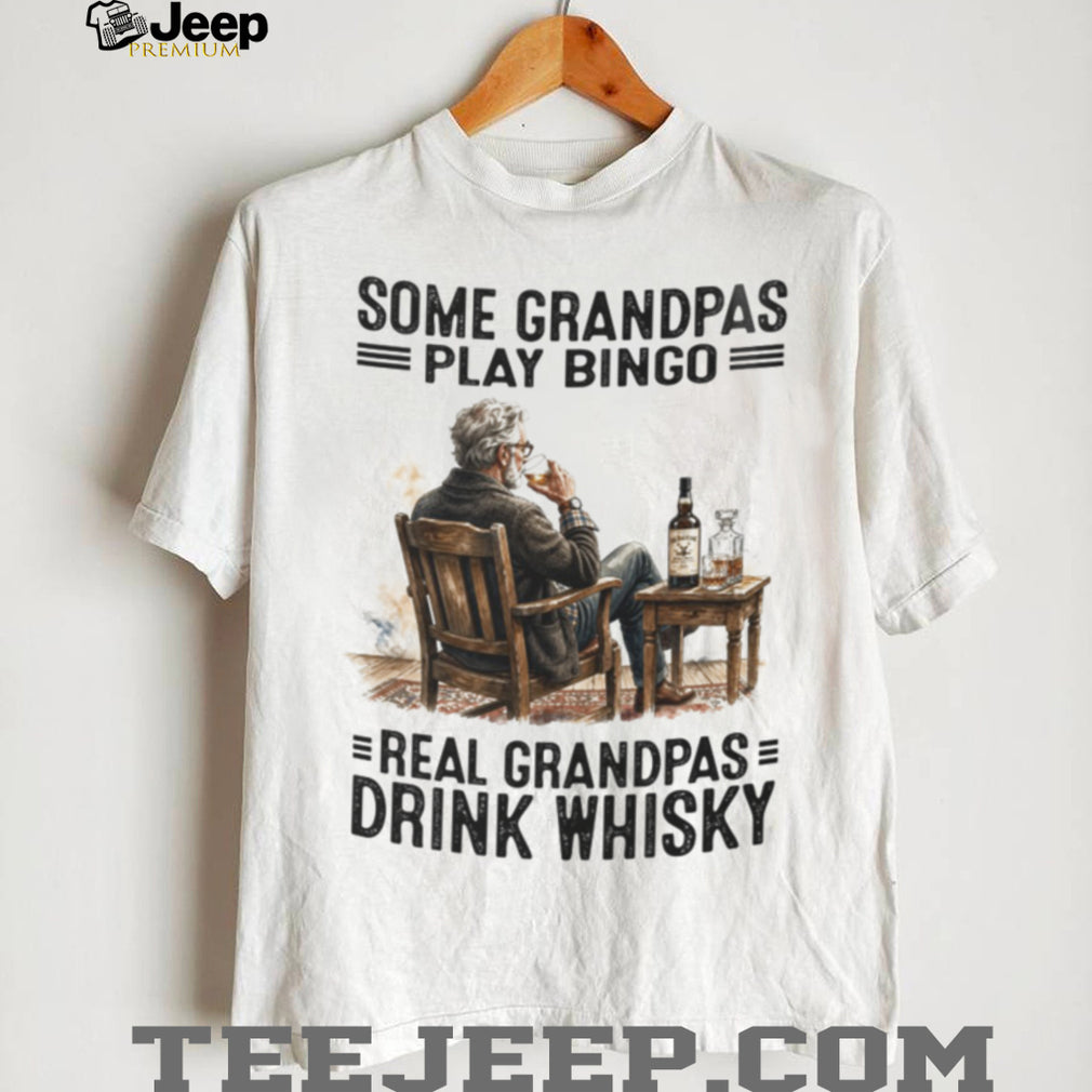 Real Grandpas Drink Whisky Bingo Alternative Vintage Shirt