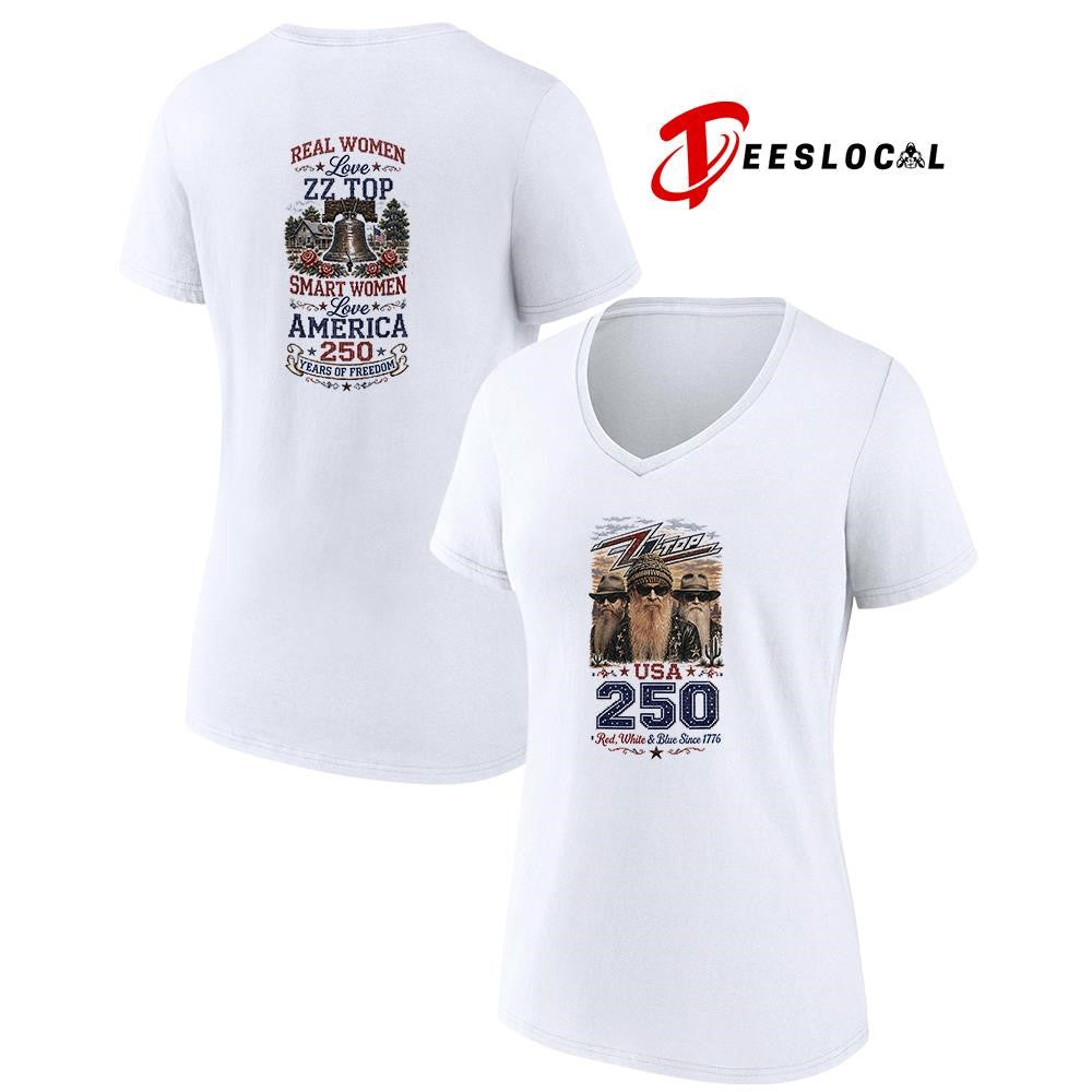 Real women love ZZ Top smart women love America 250 years of freedom shirt
