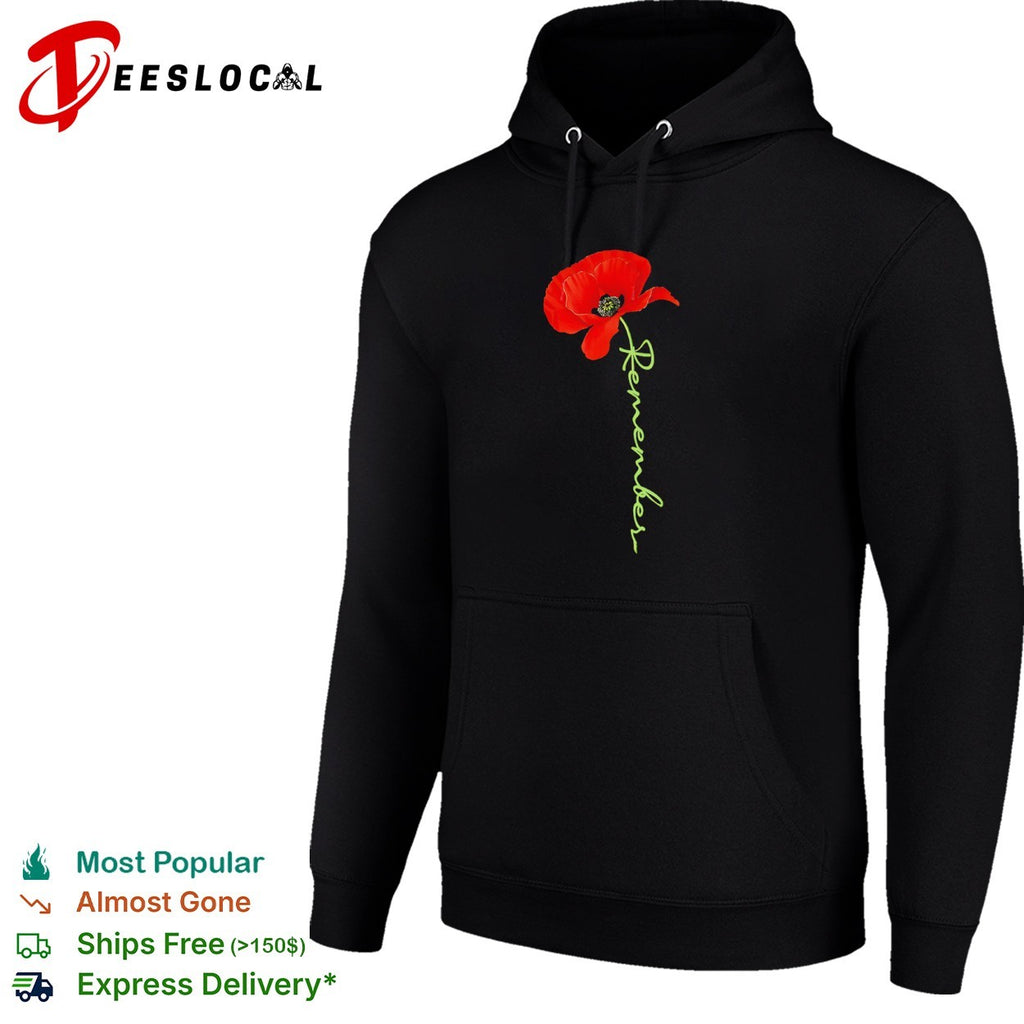 Red Poppy Flower Remembrance Day Commemoration shirt