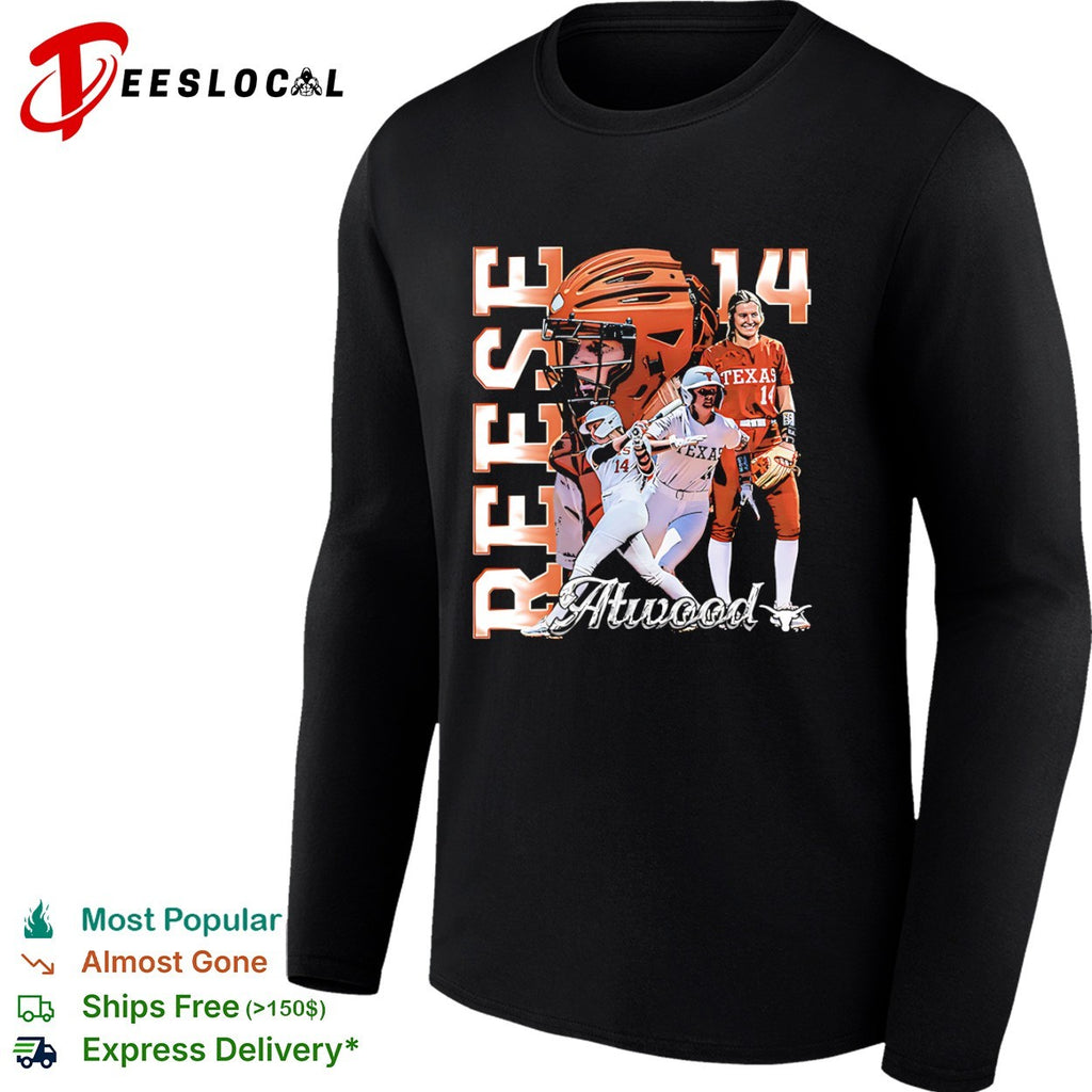 Reese Atwood Texas Longhorns Softball 14 NCAA Collage shirt