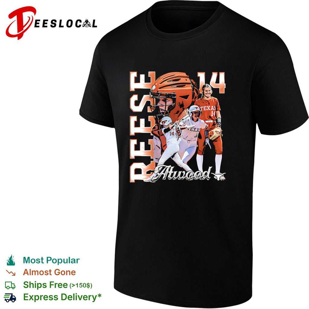 Reese Atwood Texas Longhorns Softball 14 NCAA Collage shirt