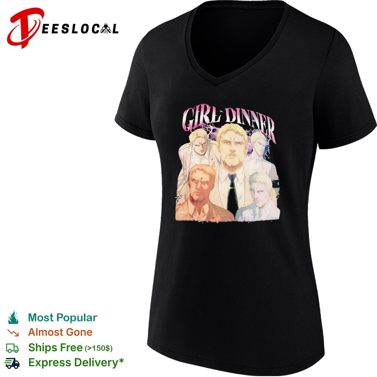 Reiner Braun Attack on Titan Girl Dinner shirt