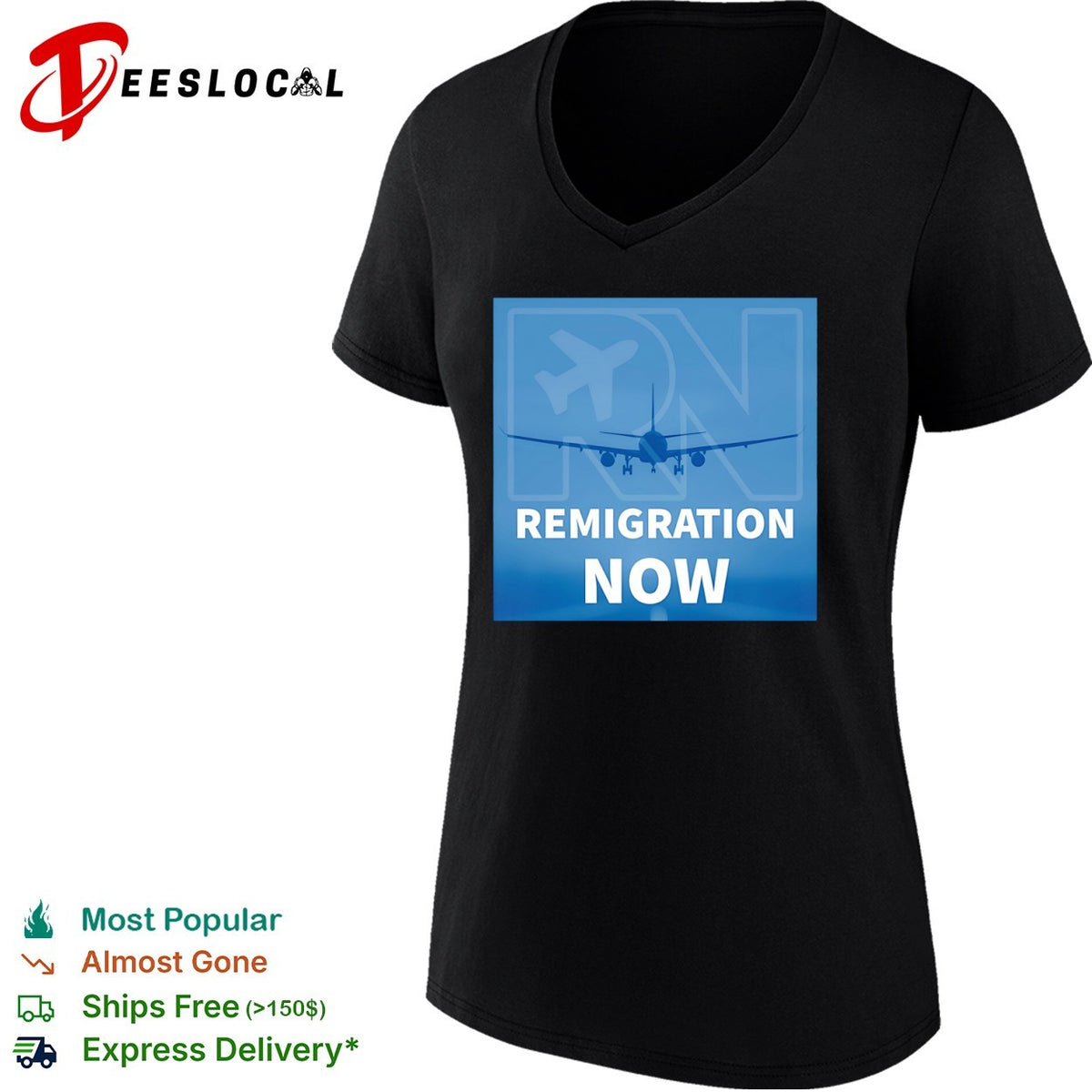 Remigration Now Airplane Travel Shirt