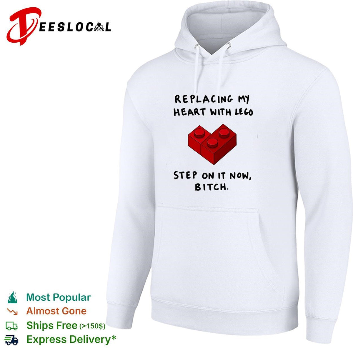 Replacing my heart with lego step on it now bitch shirt