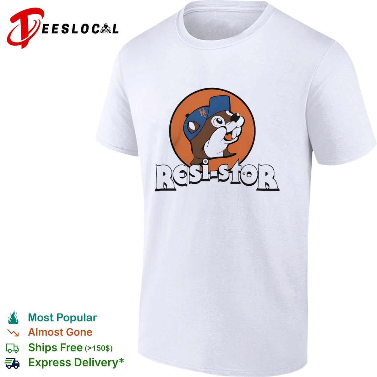 Resi-stor Buc-ee New York Mets shirt