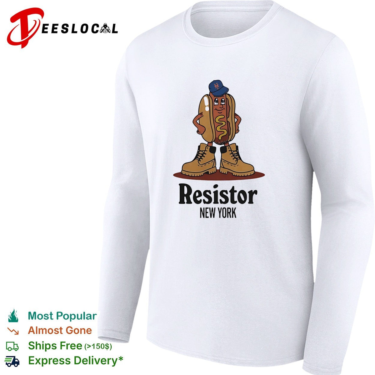 Resistor New York Hot Dog x New York Mets shirt
