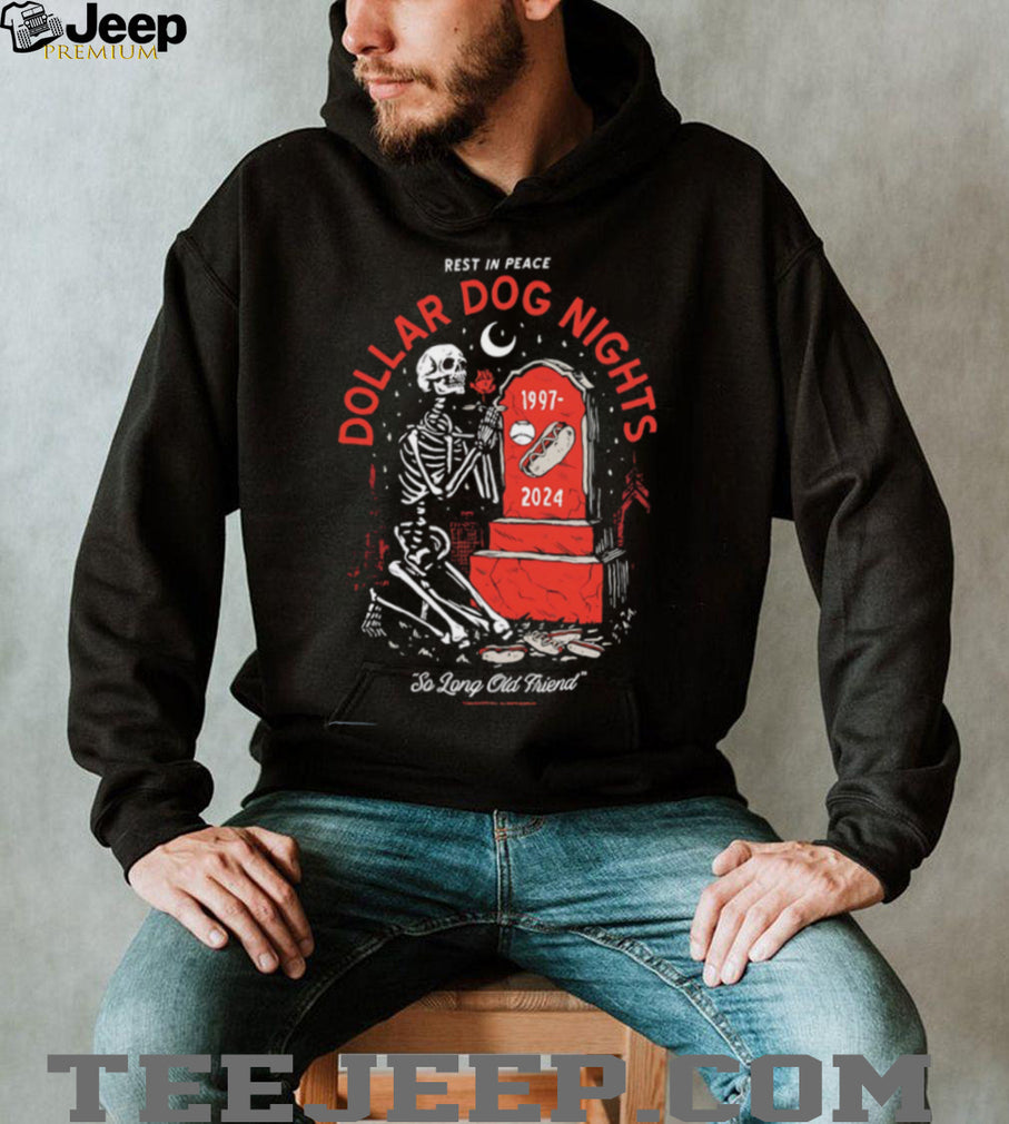 Rest In Peace Dollar Dog Nights Skeleton Tribute Baseball T Shirt