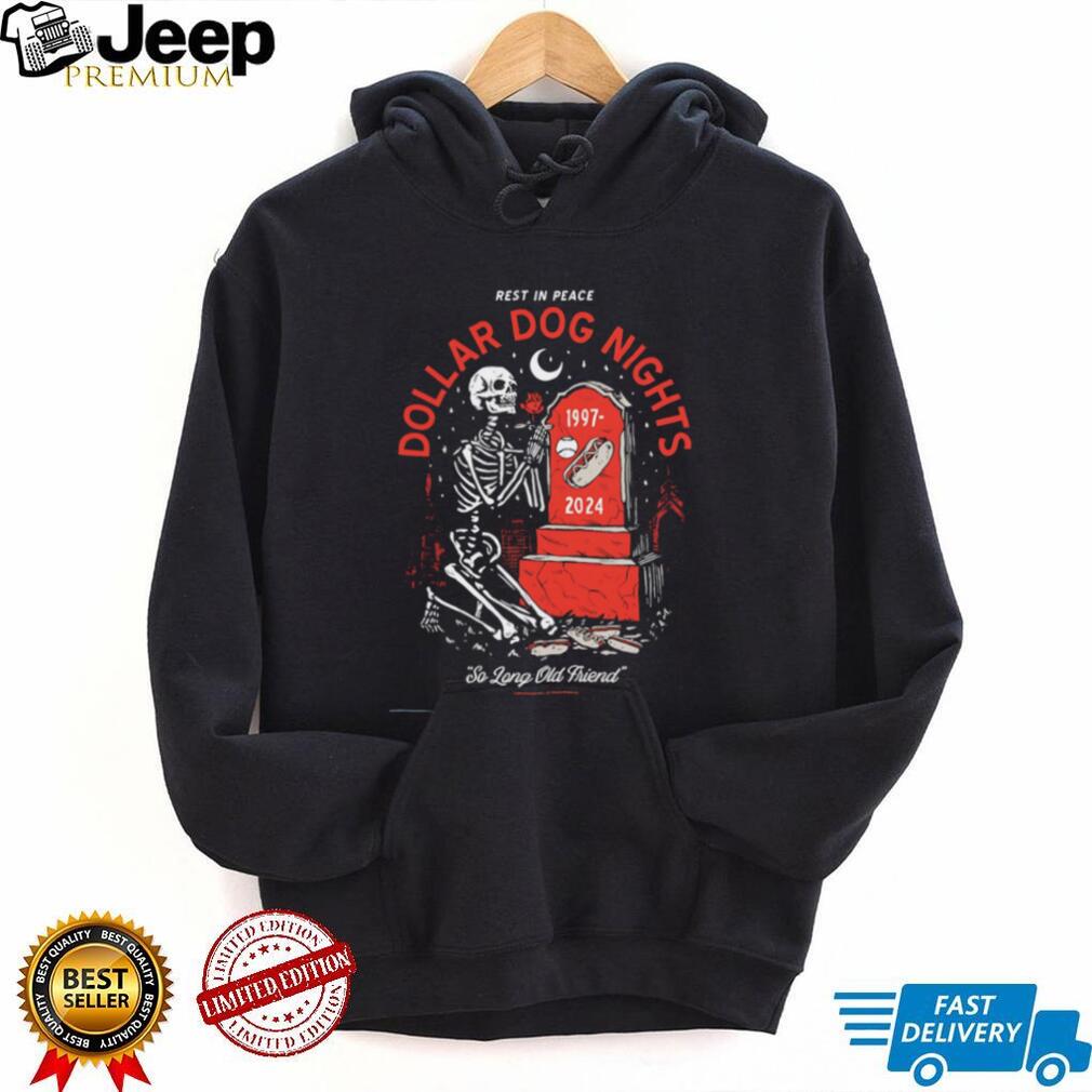 Rest In Peace Dollar Dog Nights Skeleton Tribute Baseball T Shirt
