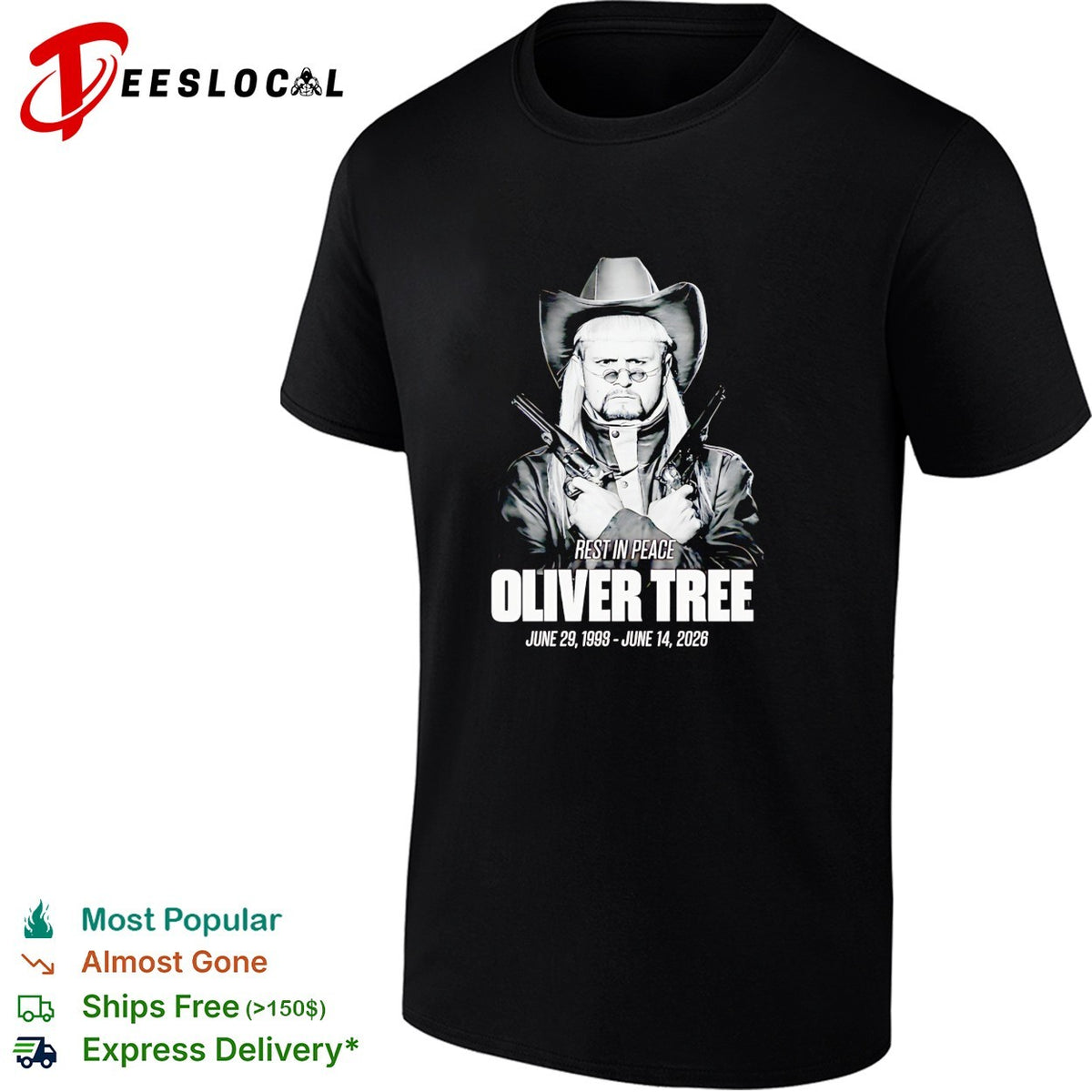 Rest in peace cowboy musician portrait June 1993-2026 memorial tribute shirt